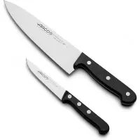 Arcos Knivset 2 knivar - ARCOS - UNIVERSAL - Blad av rostfritt stål NIT - Handtag av svart POM svart
