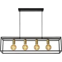 Lucide Hänglampa Ruben, dimbar, Svart, Vardagsrum / matsal, Metall, Modern, Pendellampa