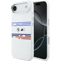 BMW M Silicon MagSafe-fodral med horisontell linje för iPhone Air – vitt