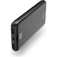 Hama Powerbank 10000 mAh Fast Charge LiPo USB-A, USB-C Antracit Statusindikering