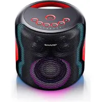 Sharp PS-921(BK) - Partyhögtalare - för bärbar användning - 2.1-kanals - trådlös - Bluetooth - 65 watt - svart