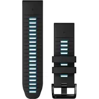 Garmin - Sportklockor - Bracelet QuickFit 26mm Silicone Noir / Bleu Cirrus för UnisexSilikon - Svart