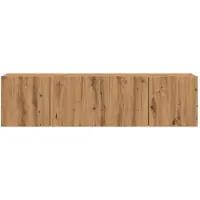 vidaXL Väggmonterad tv-bänk 2 st ek 80x30x41 cm