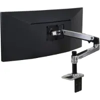 Ergotron LX - Monteringssats (vridbar arm, bordsfäste, förlängningsadapter, kransmontrad bas, 7-tums stång) - för LCD-display - polerat aluminium - skärmstorlek: upp till 34 tum
