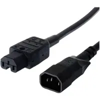 Bachmann - Strömkabel - IEC 60320 C14 till IEC 60320 C15 - 10 A - 1 m - svart