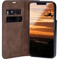 JT BERLIN BookCase Tegel Booklet Apple iPhone 16 Svart Stativfunktion 11058
