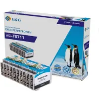 G&G Bläck Kompatibel Svart, Cyan, Magenta, Gul NP-R-0711*4/711/712/713/714*2 1P0711-10