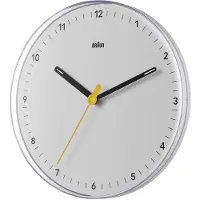 Braun 67683 Kvarts Väggklocka 230 mm Aktivt vit (matt) Smygande urverk (tystgående)
