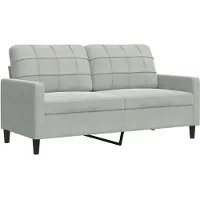 Super Merchant Vidaxl Soffa 2-sitsig, Ljusgrå, 140 Cm, Klädd i Sammet