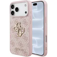 GUESS 4G-fodral med stort logo för iPhone 17 Pro / 18 Pro – Rosa