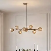 Emibig Hänglampa Rossi LIGHTING, dimbar, Creme / bärnsten, Vardagsrum / matsal, Glas, Modern, Pendellampa