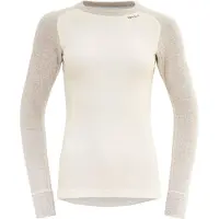 Devold of Norway - Underställ dam - Duo Active Merino 205 Shirt Raw W White för UnisexUll - Storlek S - Beige