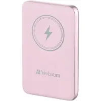 Verbatim Charge n Go Magnetic Wireless Powerbank 10000 mAh Fast Charge, Quick Charge 3.0, Power Delivery 3.0, Adaptive Fast Charge LiPo USB-C Rosa