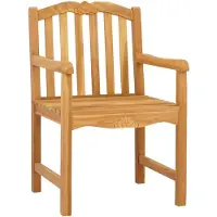 vidaXL Trädgård Stol 2 pcs Naturlig 58 x 60 x 93 cm Massivt teakträ