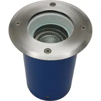 Heitronic Högspänningsgolvinbyggnadsspot, svängbar 25°, dimbar, Aluminium / grå / zink, Rostfritt stål, Modern, Inbyggnadsspotlights