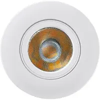 Heitronic LED-downlight DL8002, svängbar, 38° dimbar, Vitt / opal, Hall, Aluminium / grå / zink, Modern