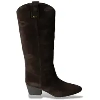 Twinset för kvinnor. 262TGT042 Stivale Tex T.M. In Camoscio (37), Brun, 3 till 5 cm, Zip, Casual