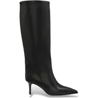 BOSS för kvinnor. 50573044 Miah-stövlar i svart (35), Hud, 5 till 8 cm, Zip, Casual, Klassisk