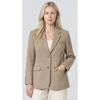 Twinset för kvinnor. 262TT2222 Beige blazerjacka i matt satin (40), Casual, Polyester