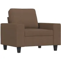 vidaXL Fåtölj brun 60 cm tyg