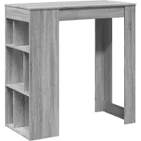 vidaXL Barbord med ställ grå sonoma-ek 102x50x103,5 cm konstruerat trä