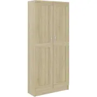 vidaXL Bokskåp sonoma-ek 82,5x30,5x185,5 cm spånskiva