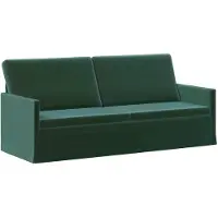 vidaXL 3-sitssoffa Mörkgrön 190 x 81 x 82 cm Sammet (V)
