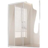 Vevor Duschdörr utan ram, 147-149 cm B x 180 cm H, Dubbel skjutdörr i glas med 6 mm härdat glas, Vattentät, splittersäker, NANO-fläckbeständig med rostfria beslag, Krom