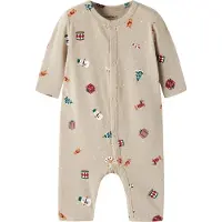 Name it Pyjamas 'NBNVISMAS' beige / mörkgrön / röd / vit