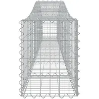 vidaXL Gabioner bågformade 5 st 400x30x40/60 cm galvaniserat järn