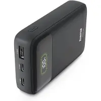 Hama Powerbank 10000 mAh Quick Charge 3.0 LiPo Antracit Statusindikering
