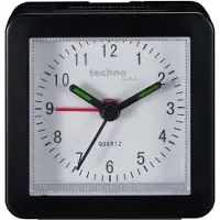 Technoline Modell SC, Quartz-väckarklocka, Torg, Svart, Analog, 69 mm, 69 mm