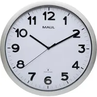 MAUL Radio-controlled Wall Clock Silver MAULstep Ø35 cm