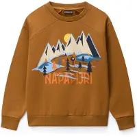 Napapijri Sweatshirt 'B-Ellis' ljusbeige / ljusblå / karamell / orange