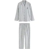 Next Pyjamas lång grå / gråmelerad / vit