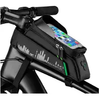 RockBros 029-1BK cykelväska för ram med telefonskydd - svart
