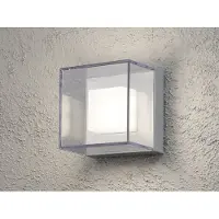 Konstsmide LED utomhus vägglampa Sanremo, Genomskinlig / transpare, Syntetmaterial, Modern, LED-vägglampa utomhus