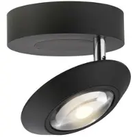 Paul Neuhaus LED taklampa Oculis, dimbar, Svart, Vardagsrum / matsal, Modern, LED-taklampa