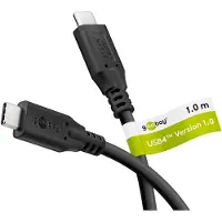 Goobay 74187, 1 m, USB C, USB C, USB4 Gen 2x2, 20 Gbit/s, Svart