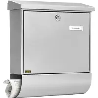 Burg wachter 31440 VARIO 8672 Si Brevlåda Stålbleck Silver Nyckel