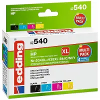 Edding Bläck Ersätter HP 934XL+935XL Multipack 4 Kompatibel Kombi-pack Svart, Cyan, Magenta, Gul EDD-540 18-540