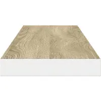 vidaXL Svävande vägghyllor 2 st ek och vit 120x23,5x3,8 cm MDF