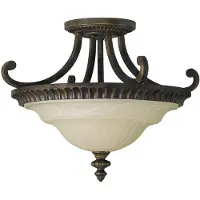 FEISS Taklampa DRAWING, dimbar, Brun / rost, Vardagsrum / matsal, Metall, Antik, Taklampa