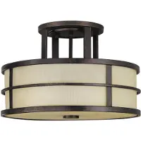 FEISS Taklampa Fusion, dimbar, Brun / mässing, Vardagsrum / matsal, Metall, Taklampa