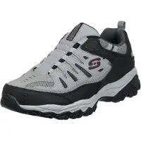 SKECHERS Sport Herr Afterburn M. Fit Wonted Loafer, grå/svart, 10,5 M US