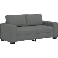 vidaXL 2-sitssoffa mörkgrå 180x77x82 cm tyg
