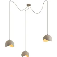 QAZQA Design pendellampa beige med opalglas 3-ljus - Tulip