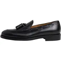 Hackett London för män. HMS200061 Mayfair Crust-skor i svart läder (45), Hud, Karta, Ingen, Casual, Klassisk