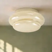 LUCANDE Taklampa Leilani , dimbar, Gul / orange, Vardagsrum / matsal, Glas, Design, Taklampa