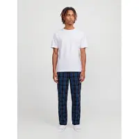Jack & Jones Pyjamas lång 'JACFlorence' marinblå / mörkblå / vit
